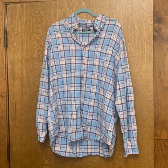 Chaps Other - 3/$18 Chaps | Mens Size XL Blue, Pink, Green, & White Plaid Flannel Button Down
